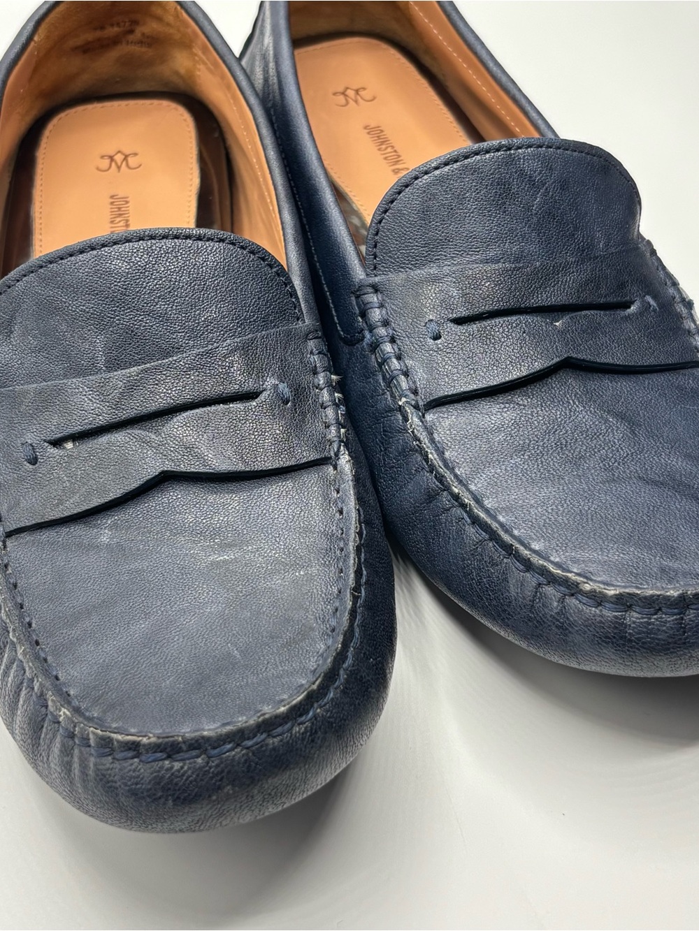 Johnston & Murphy Maggie Navy Penny Loafer Flats Women’s 9M - Picture 5 of 10